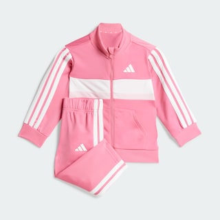 Foto 3 | Foto 3 | Conjunto Deportivo Seasonal Essentials Tiberio 3 Franjas Tricot Kids Adidas Rosa Niños