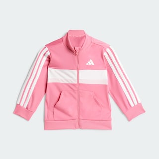 Foto 4 | Foto 4 | Conjunto Deportivo Seasonal Essentials Tiberio 3 Franjas Tricot Kids Adidas Rosa Niños