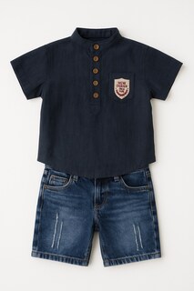Foto 1 | Foto 1 | Conjunto Para Niño Chicos Olé 3536 Azul Marino Cómodo 2 Piezas