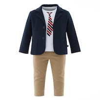 Conjunto Para Niño Chicos Olé 3633 Azul Marino Cómodo 3 Piezas