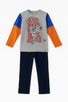 Conjunto Para Niño Chicos Olé 3327 Gris Cómodo