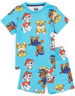 Foto 3 | Foto 3 | Conjunto De Pijama Paw Patrol Para Niños, Paquete De 2 | Camiseta Azul De Manga Corta Y Pantalones Cortos - Venta Internacional.