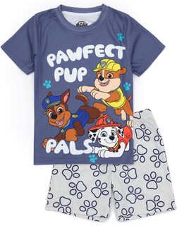 Foto 4 | Foto 4 | Conjunto De Pijama Paw Patrol Para Niños, Paquete De 2 | Camiseta Azul De Manga Corta Y Pantalones Cortos - Venta Internacional.