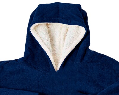 Foto 3 | Foto 3 | Sudadera Cobija Infantil Unitalla, Térmica Con Capucha Con Borrega Y Mangas Y Bolsillo Azul Marino Bluelander