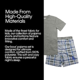 Foto 5 | Foto 5 | Conjunto De Pijama Calvin Klein Para Niños, Color Negro Con Iris Y Mármol, Talla Grande - Venta Internacional.