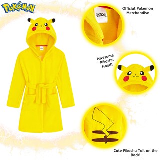 Foto 2 | Foto 2 | Bata Pokémon 3d Con Capucha De Pikachu, Forro Polar Suave Para Niños - Venta Internacional.