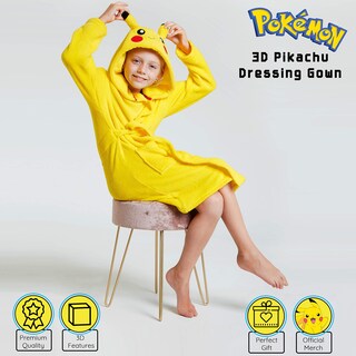 Foto 3 | Foto 3 | Bata Pokémon 3d Con Capucha De Pikachu, Forro Polar Suave Para Niños - Venta Internacional.