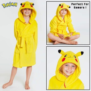 Foto 5 | Foto 5 | Bata Pokémon 3d Con Capucha De Pikachu, Forro Polar Suave Para Niños - Venta Internacional.