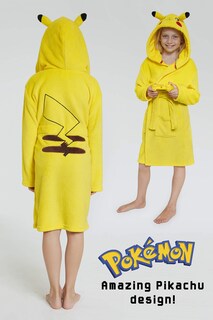 Foto 6 | Foto 6 | Bata Pokémon 3d Con Capucha De Pikachu, Forro Polar Suave Para Niños - Venta Internacional.