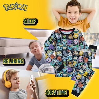 Foto 5 | Foto 5 | Set De Pijamas Pokémon Pikachu Para Niños De 11 A 12 Años, Aplicación Negra - Venta Internacional.