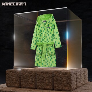 Foto 3 | Foto 3 | Bata De Lana Esponjosa De Minecraft Para Niños De 9 A 10 Años, Color Verde - Venta Internacional.