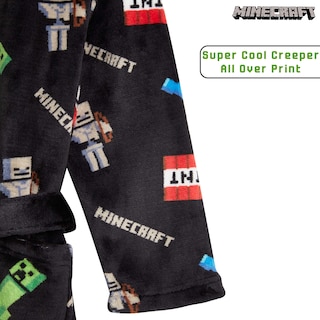 Foto 6 | Foto 6 | Bata De Lana Esponjosa De Minecraft Para Niños De 11 A 12 Años, Negra - Venta Internacional.
