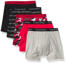 Calzoncillos Tipo Bóxer Calvin Klein Para Niños, Pequeños Y Modernos, De Algodón, Paquete De 5 - Venta Internacional.