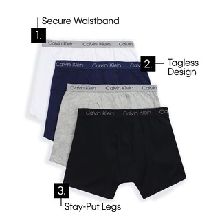 Foto 2 | Foto 2 | Calvin Klein Calzoncillos Tipo Bóxer Para Niños, Paquete De 4 Unidades, Blue Moon Xl - Venta Internacional.