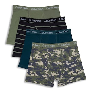 Foto 1 | Foto 1 | Calzoncillos Tipo Bóxer Calvin Klein Para Niños, Paquete De 4, Camostripe - Venta Internacional.