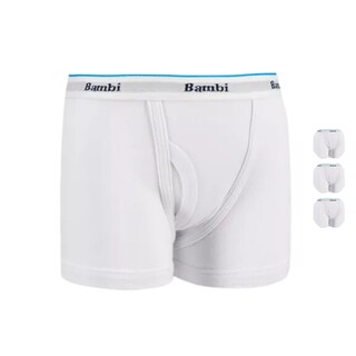 Foto 1 | Foto 1 | Boxer Calzon Bambi Para Niño 3 Piezas Ropa Interior Blanco