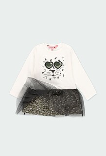 Foto 2 | Foto 2 | Vestido para Niña Boboli Estampado de Gato