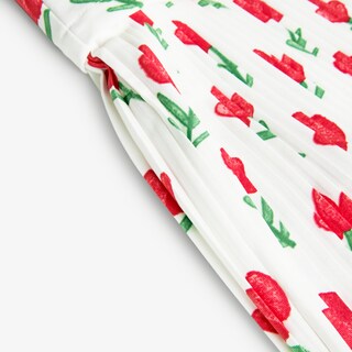 Foto 4 | Foto 4 | Vestido de Punto Boboli Blanco Plisado Estampado de Flores para Niña