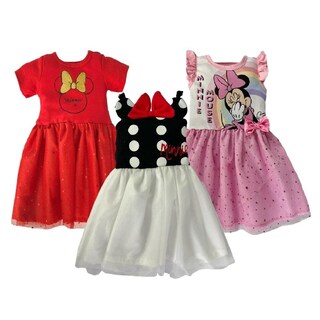 Foto 1 | Foto 1 | Kit 3 Vestidos Disney Minnie Rojo, Blanco, Rosa Multicolor
