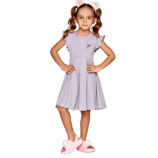 Foto 1 | Foto 1 | Vestido Ilusión 11041 Gris para Niña