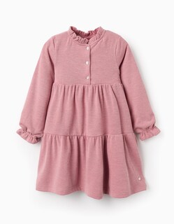 Foto 1 | Foto 1 | Vestido De Punto Con Volantes Para Niña Rosa Zippy