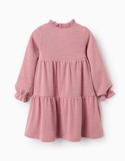 Foto 4 | Foto 4 | Vestido De Punto Con Volantes Para Niña Rosa Zippy