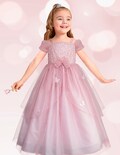 Vestido Rosa De Princesa Con Tul Para Niñas Gerat