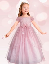 Vestido Rosa De Princesa Con Tul Para Niñas Gerat