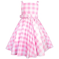 Vestido Para Niña Gerat De Cuadros Rosa