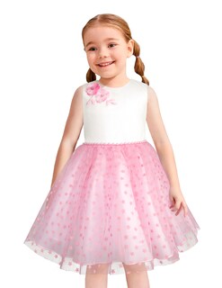Foto 1 | Foto 1 | Vestido de Fiesta Rosa Con Estrellas Brillantes Para Niñas Gerat
