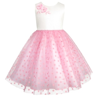 Foto 2 | Foto 2 | Vestido de Fiesta Rosa Con Estrellas Brillantes Para Niñas Gerat