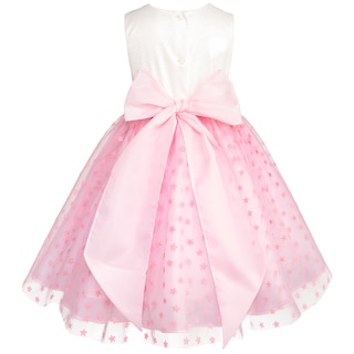 Foto 3 | Foto 3 | Vestido de Fiesta Rosa Con Estrellas Brillantes Para Niñas Gerat