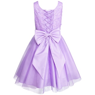 Foto 3 | Foto 3 | Vestido Lila De Tul Brillante Con Detalles Florales Para Jovencitas Gerat