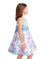 Vestido Floral Azul Y Lila Para Niñas Gerat