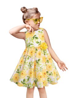 Foto 1 | Foto 1 | Vestido Floral Amarillo Para Niñas Gerat