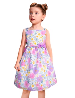 Foto 1 | Foto 1 | Vestido Floral para Niña con Moño Gerat