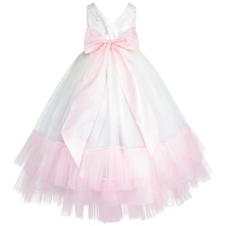 Foto 3 | Foto 3 | Vestido De Fiesta Blanco Y Rosa Con Tul Y Flores Gerat