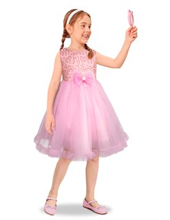 Foto 1 | Foto 1 | Vestido De Fiesta Rosa Con Encaje Y Tul Para Niñas