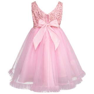 Foto 3 | Foto 3 | Vestido De Fiesta Rosa Con Encaje Y Tul Para Niñas