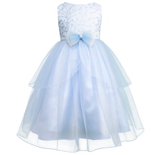 Foto 2 | Foto 2 | Vestido De Fiesta Azul Cielo Con Encaje Y Tul Para Niñas