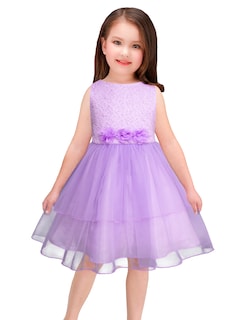 Foto 1 | Foto 1 | Vestido de Fiesta Lila con Encaje y Tul para Niña Gerat