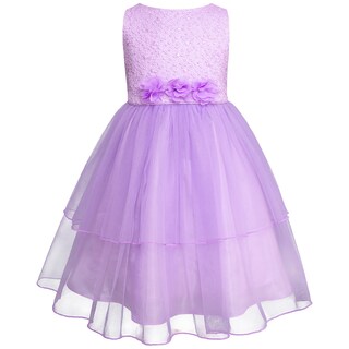 Foto 2 | Foto 2 | Vestido de Fiesta Lila con Encaje y Tul para Niña Gerat