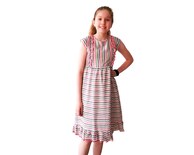 Vestido Mezclilla Para Niña Carana Amarillo Sin Mangas Corto