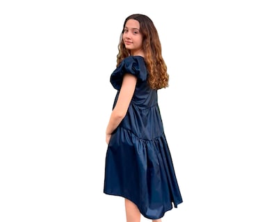Foto 4 | Foto 4 | Vestido Para Niña Carana Amplio Manga Ranglan Marino, Desigual Talla 16