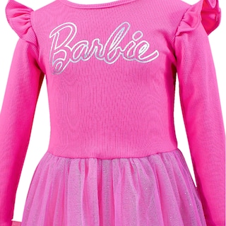 Foto 5 | Foto 5 | Vestido con Manga Larga Barbie Rosa para Niña