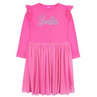 Foto 1 | Foto 1 | Vestido con Manga Larga Barbie Rosa para Niña