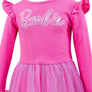 Foto 5 | Foto 5 | Vestido con Manga Larga Barbie Rosa para Niña