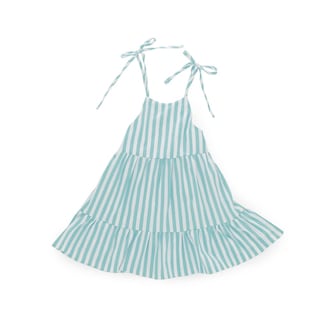 Foto 2 | Foto 2 | Vestido Coqueta Para Niña De Algodón Azul Con Tirantes Ajustables