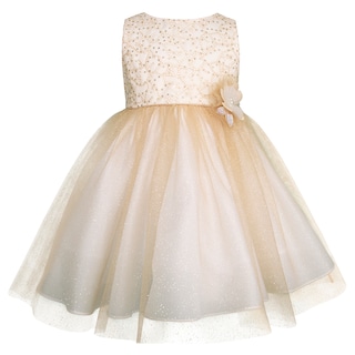 Foto 2 | Foto 2 | Vestido Dorado De Fiesta Para Niña Con Moño Grande Gerat