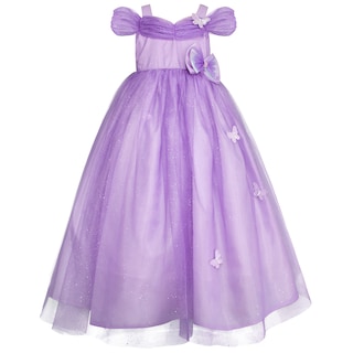 Foto 2 | Foto 2 | Vestido Lila De Fiesta Para Niña Con Moño Y Mariposas